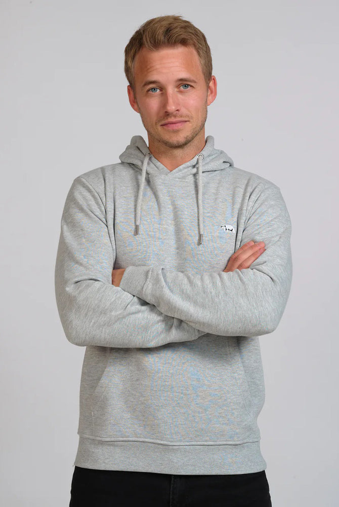 Sudadera Algodón Orgánico Gris Oso Polar hombre