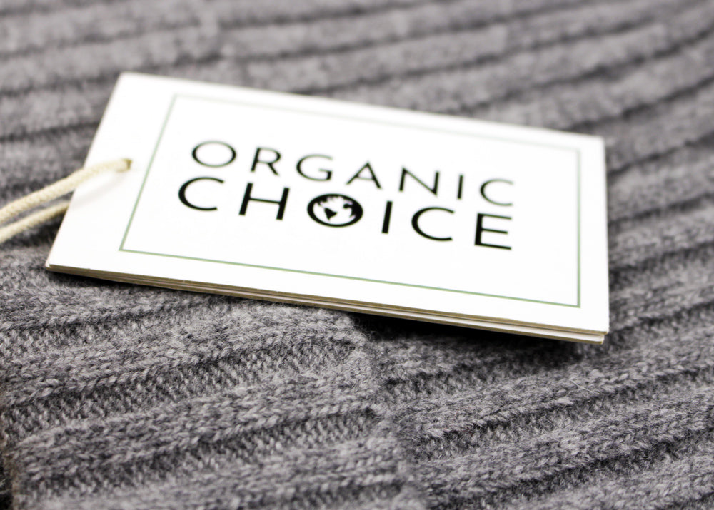 Gorro de Lana Orgánica Gris Detalle