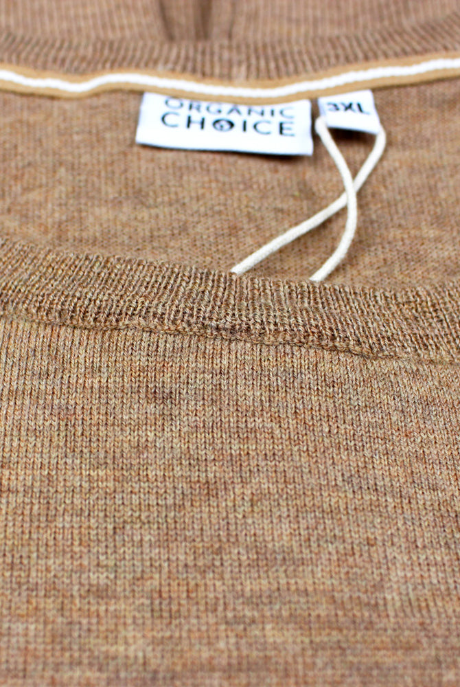 Detalle Jersey de Lana Merina Orgánica Beige