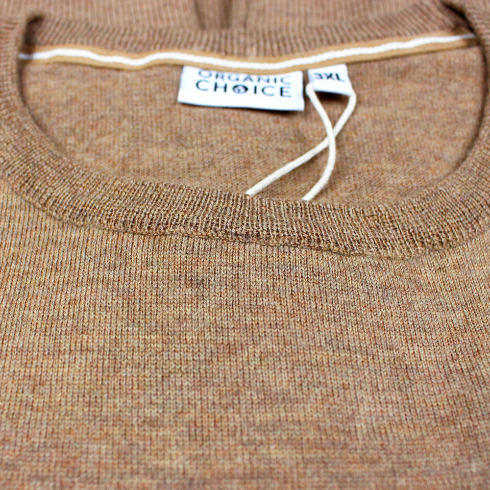 Detalle Jersey de Lana Merina Orgánica Beige
