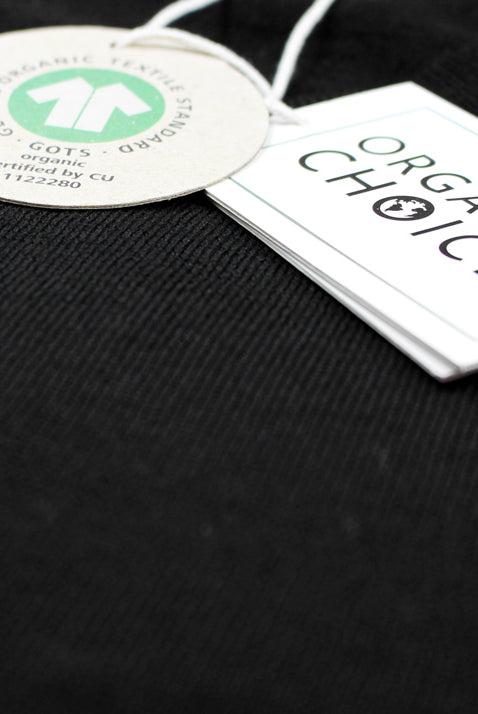 Jersey de Lana Merina Orgánica Negro Detalle