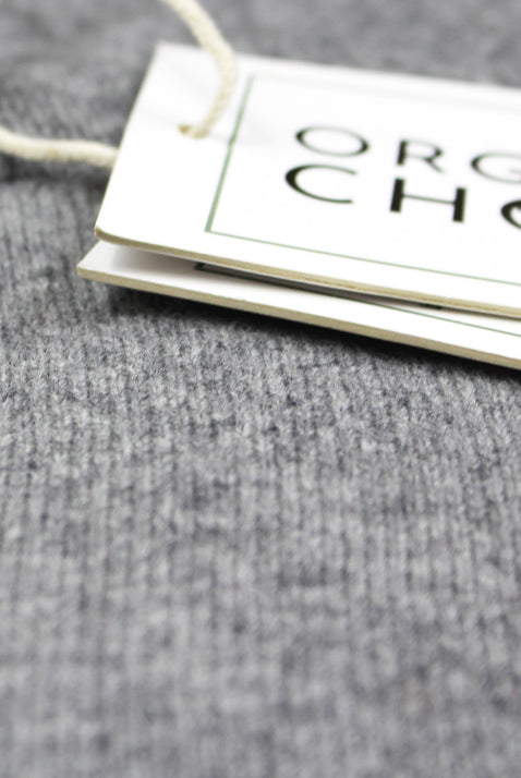 Jersey de Lana Orgánica Gris Claro Detalle para Hombre