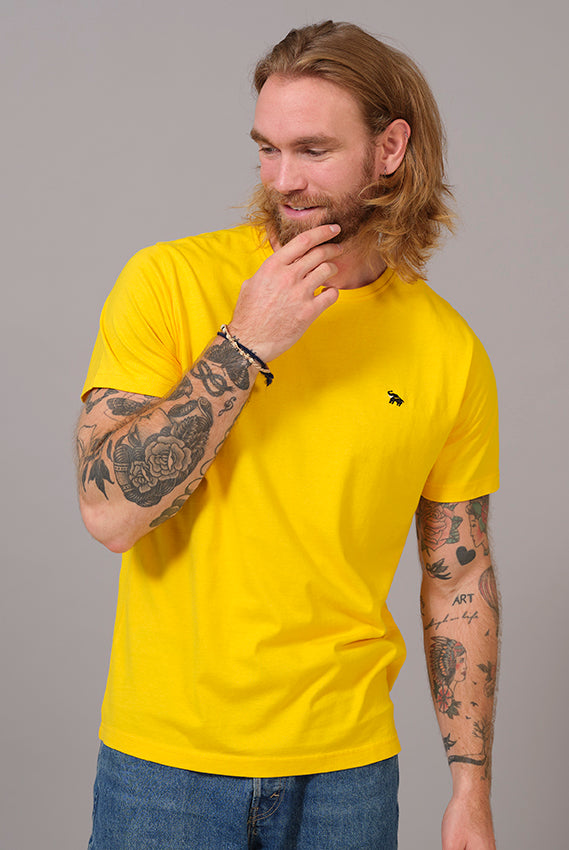 Camiseta Algodón Orgánico Amarilla - Elefante