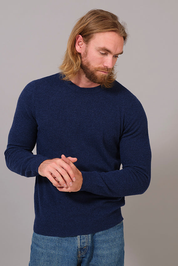 Jersey de Lana Hombre Azul