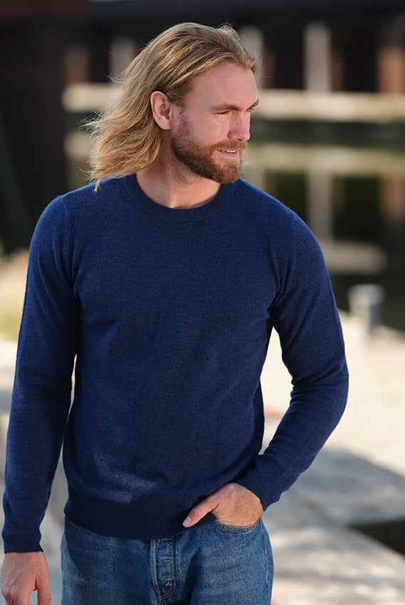 Jersey Azul de Lana Orgánica