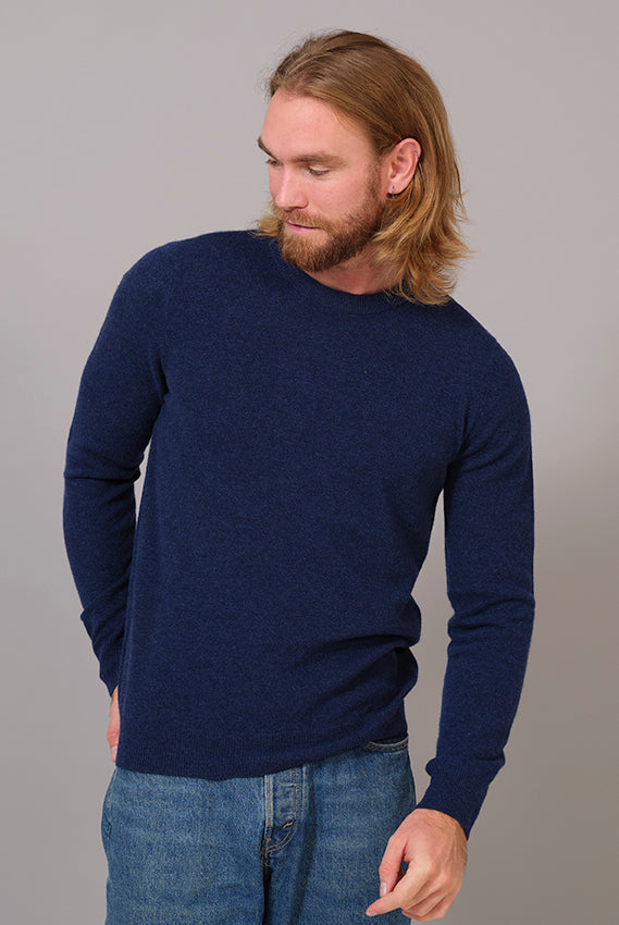 Jersey de Lana Azul Hombre