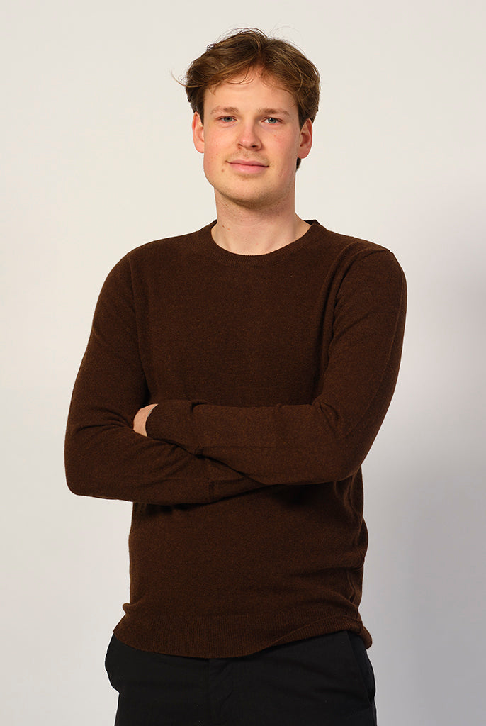 Hombre Jersey de Lana Marrón