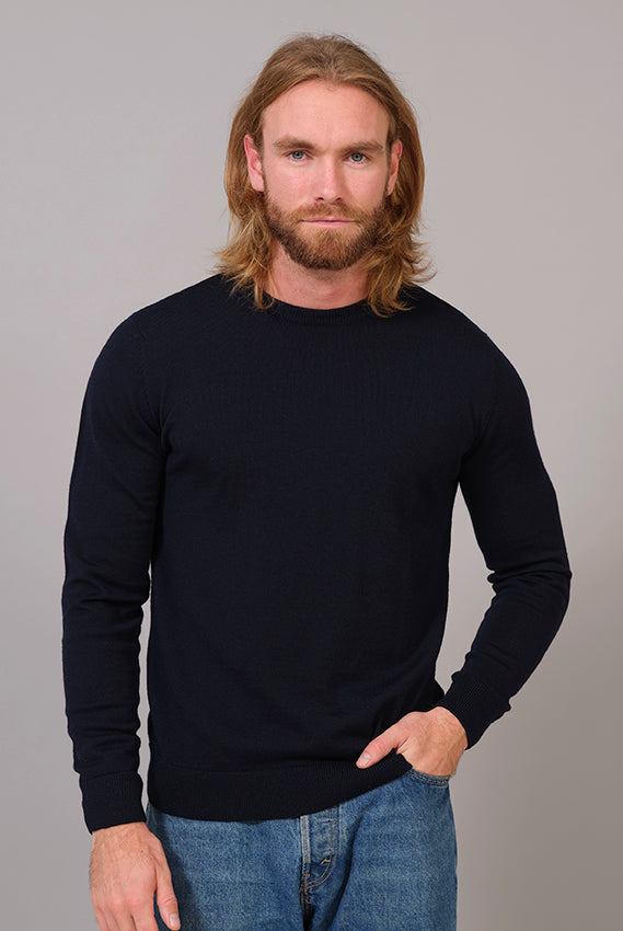 Jersey de Lana Orgánica Azul Navy