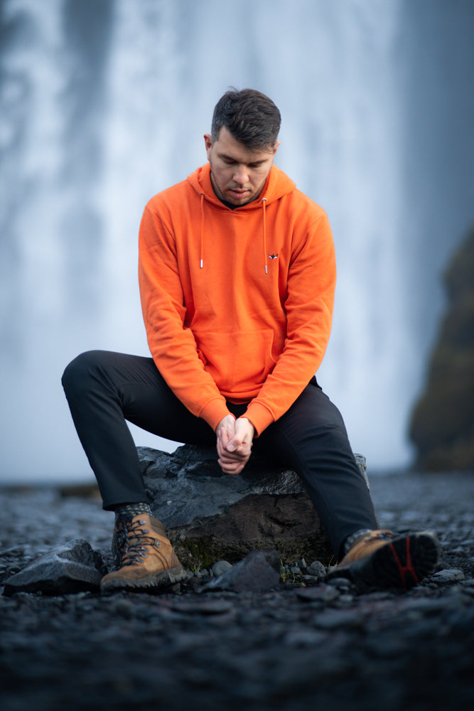 Organic Choice Vestuário Sustentável e Orgânico Homem sweatshirt laranja