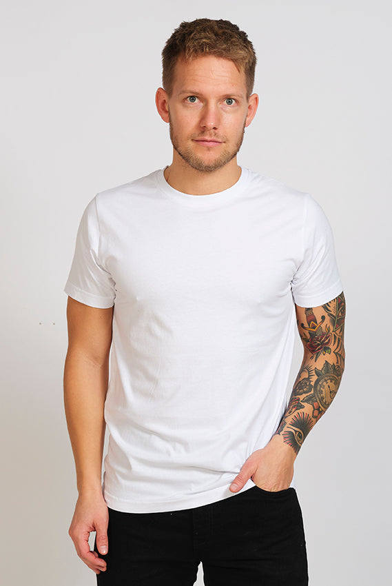 T-shirt de Algodão Orgânico Branca homen
