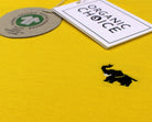 T-shirt de Algodão Orgânico Amarela - Elefante Detalhe