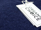 Camisola de Lã Orgânica Azul detalhe