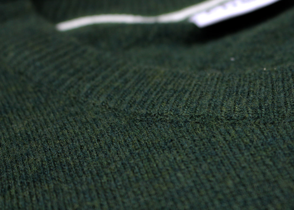 Homem Detalhe Camisola de Lã Orgânica Verde