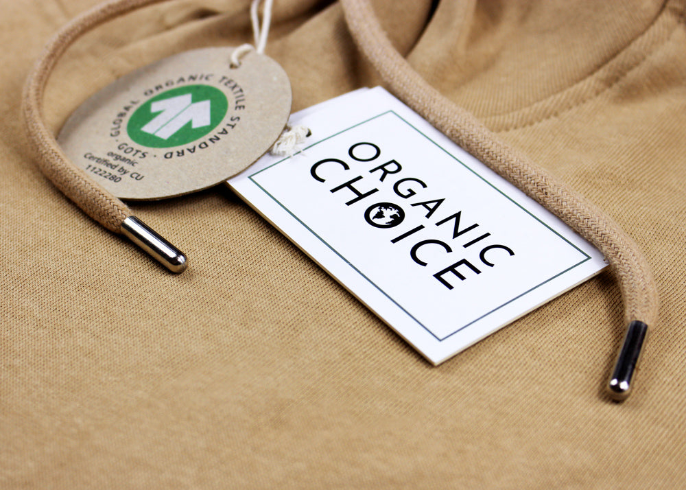 Sweatshirt de Algodão Orgânico Bege detalhe