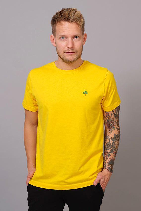 T-shirt de Algodão Orgânico Amarela - Árvore