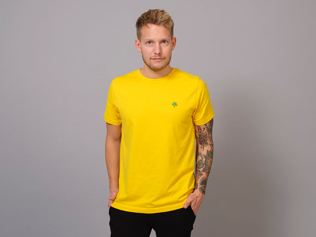 T-shirt de Algodão Orgânico Amarela - Árvore