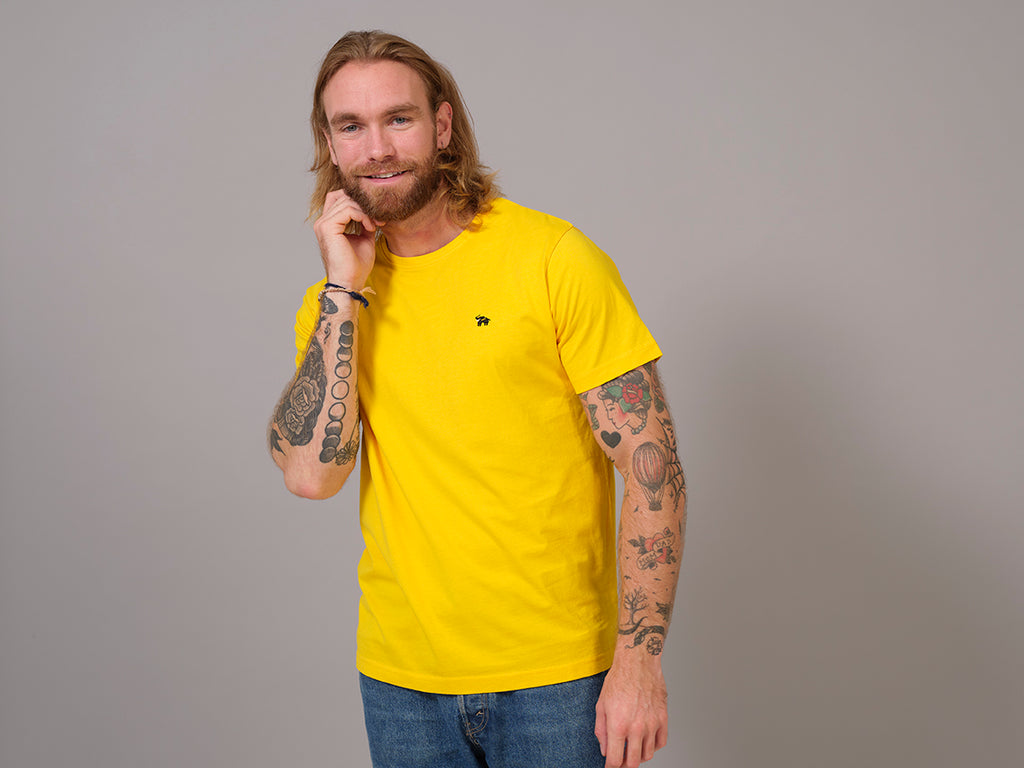 T-shirt de Algodão Orgânico Amarela - Elefante