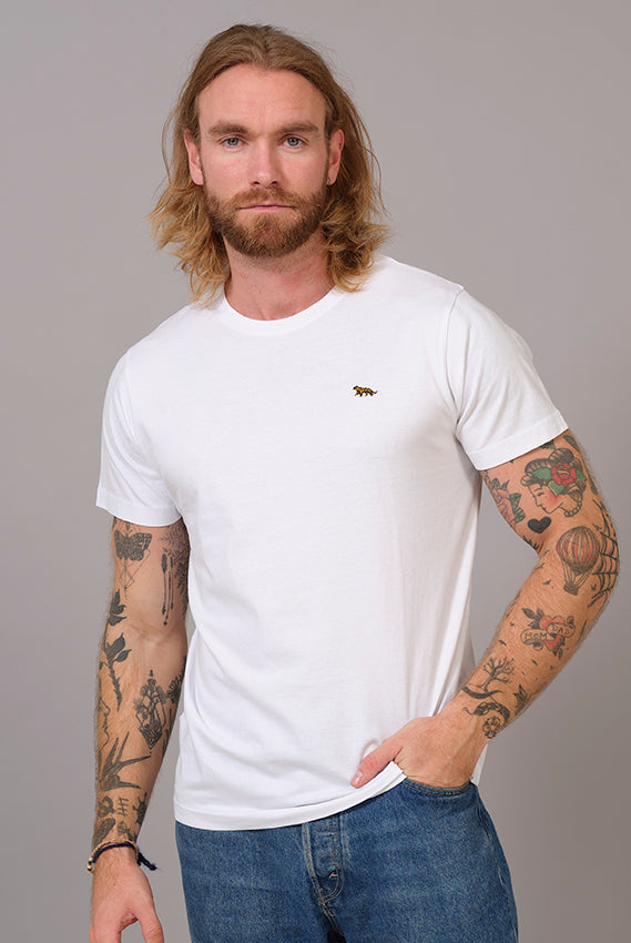 T-shirt de Algodão Orgânico Branca - Tigre